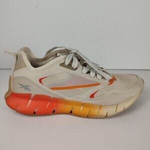 Reebok Zig Kinetica Horizon beige/sunset orange athletic gym trainers womens 6.5